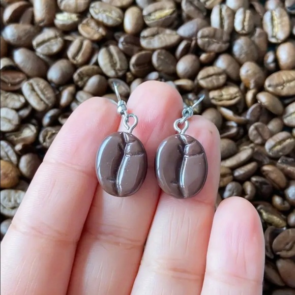 Coffee Bean Hook Earrings - Picture 1 of 2